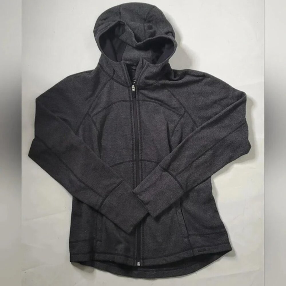 PrAna Born from the EXperience Hooded Sweatshirt fleece  Jacket Sz L Metal Gray